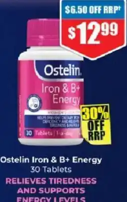Chemist Warehouse Ostelin Iron & B Energy offer