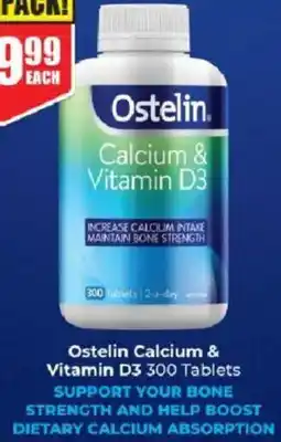 Chemist Warehouse Ostelin Calcium & Vitamin D3 offer