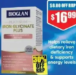 Chemist Warehouse Bioglan platinum iron glycinate plus offer