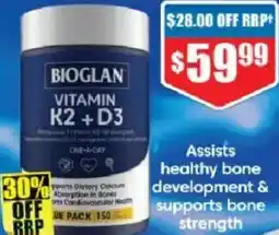 Chemist Warehouse Bioglan vitamin k2 d3 offer