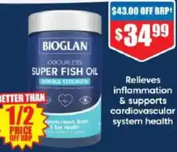 Chemist Warehouse Bioglan odourless super fish oil double strength offer