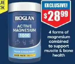 Chemist Warehouse Bioglan active magnesium 1000 offer