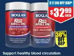Chemist Warehouse Bioglan red krill oil active brain & eyes offer