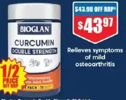 Chemist Warehouse Bioglan curcumin double strength offer
