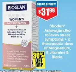 Chemist Warehouse Bioglan platinum womens multivitamin offer