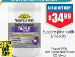 Chemist Warehouse Natures way joint restore triple action offer