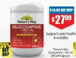 Chemist Warehouse Natures way glucosamine fish oil offer