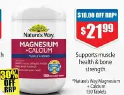 Chemist Warehouse Natures way magnesium +calcium offer