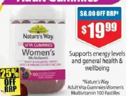 Chemist Warehouse Natures way vita gummies womens multivitamin offer