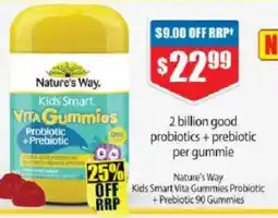 Chemist Warehouse Natures way kids smart vita gummies Probiotic +Prebiotic offer