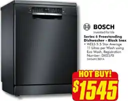 The Good Guys Series 6 Freestanding Dishwasher - Black Inox offer
