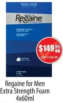 Healthy World Pharmacy Regaine for Men Extra Strength Foam offer