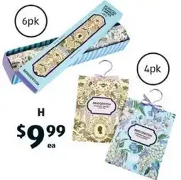 ALDI H Scented Drawer Liners 6pk or Hanging Sachets 4pk offer