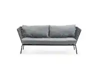 LivingStyles Borden Rope & Steel Indoor / Outdoor 3 Seater Sofa, Grey offer