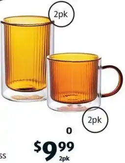 ALDI 0 Double-Wall Glasses or Tea Cup 2pk offer