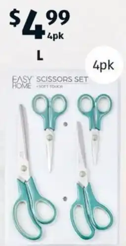 ALDI L Scissors Set 4pk offer