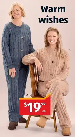 ALDI A Cable Cardigan or Pants offer