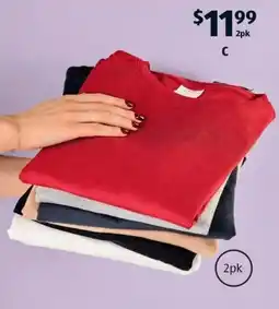 ALDI C Long Sleeve Tee 2pk offer