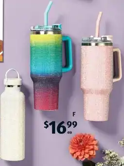 ALDI F Diamante Travel Mug or Drink Bottle offer