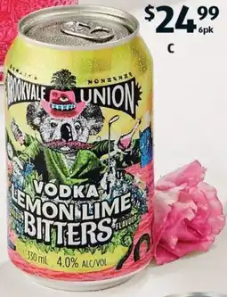 ALDI C Brookvale Union Vodka Lemon Lime Bitters offer