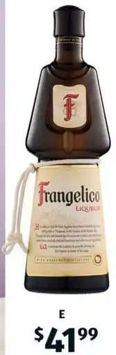 ALDI E Frangelico Liqueur offer