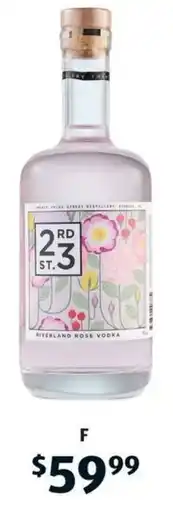 ALDI F 23rd Street Riverland Rose Vodka offer