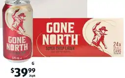 ALDI G Gone North Super Crisp Lager offer