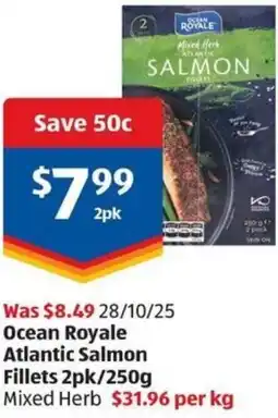 ALDI Ocean Royale Atlantic Salmon Fillets 2pk offer