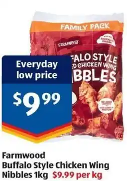 ALDI Farmwood Buffalo Style Chicken Wing Nibbles offer