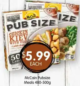 Spudshed McCain Pubsize Meals offer