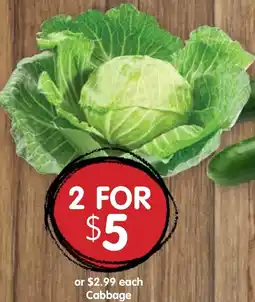 Spudshed Cabbage offer