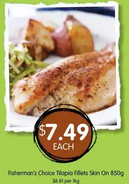 Spudshed Fisherman's Choice Tilapia Fillets Skin On offer
