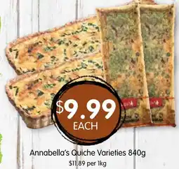 Spudshed Annabella's Quiche Varieties offer