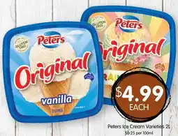 Spudshed Peters Ice Cream Varieties offer