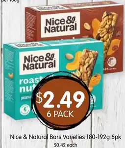 Spudshed Nice & Natural Bars Varieties 6pk offer