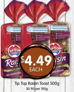 Spudshed Tip Top Raisin Toast offer