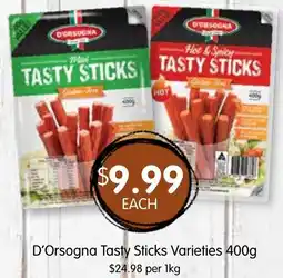 Spudshed D'Orsogna Tasty Sticks Varieties offer