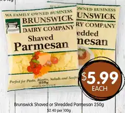 Spudshed Brunswick Shaved or Shredded Parmesan offer