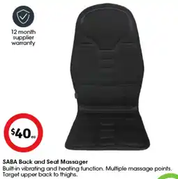 Coles Saba back and seat massager offer