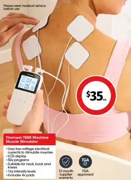 Coles Thomson tens machine muscle stimulator offer