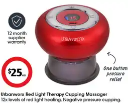 Coles Urbanworx Red Light Therapy Cupping Massager offer