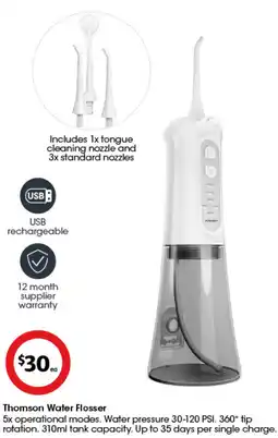 Coles Thomson Water Flosser offer