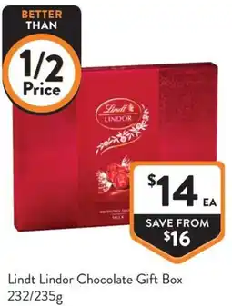 Foodworks Lindt Lindor Chocolate Gift Box offer