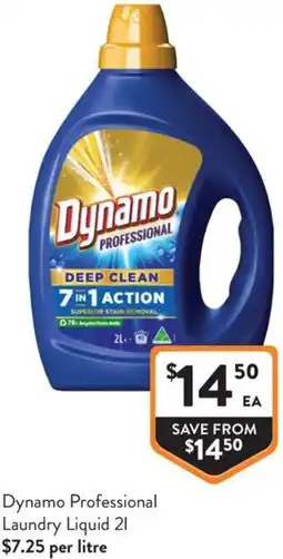 Foodworks Dynamo Professional Laundry Liquid offer