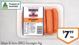 Foodworks Slape & sons bbq sausages offer