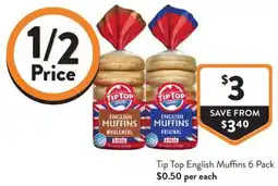 Foodworks Tip Top English Muffins offer