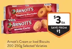 Foodworks Arnott's Cream or Iced Biscuits offer