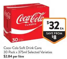 Foodworks Coca-Cola Soft Drink Cans offer