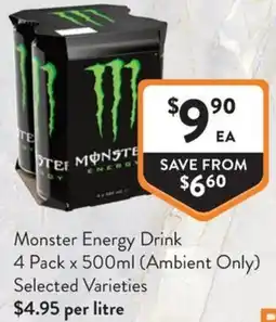 Foodworks Monster Energy Drink offer