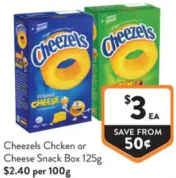 Foodworks Cheezels Chcken or Cheese Snack Box offer